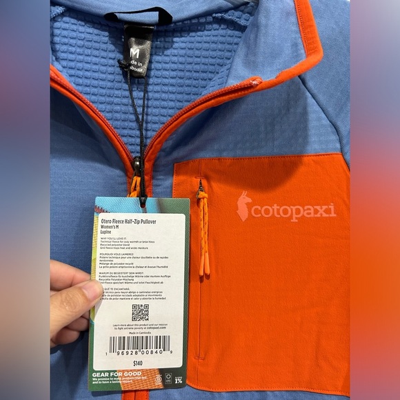Cotopaxi Women's Medium Otero Fleece Half-Zip Pullover Lupine Blue NWT - Picture 6 of 8